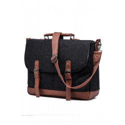 Wool Messenger Bag with Padded Laptop Holder